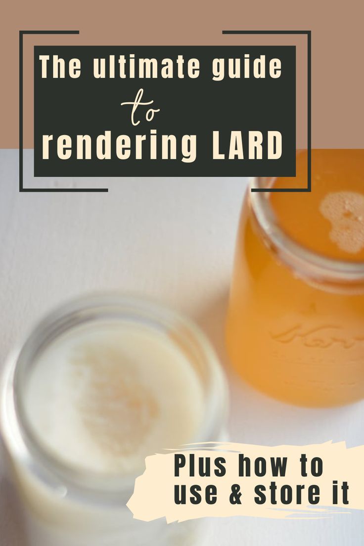 jars of rendered pork fat, A.K.A. lard. text reads "the ultimate guide to rendering lard, plus how to store lard and use lard" Pork Lard Recipe, Render Lard, Lard Recipe, Rendering Lard, Fats And Oils, Raising Pigs, Fat Pig, How To Render, Food Shelf