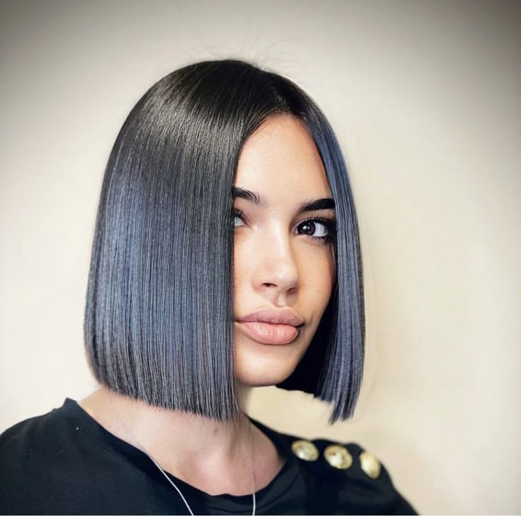 Sleek Bob Hairstyles, Bobbed Hair, Ponytail Hairstyles Easy, Long Bob Haircuts, Short Straight Hair, Haircuts Straight Hair, Bob Haircut, Shoulder Length Hair, Cortes De Cabello