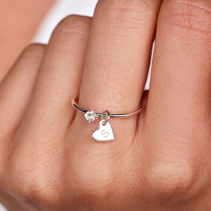 Demi-Fine Engravable Heart Ring Cute Symbols, Bridal Jewelry Collection, Hand Work Blouse Design, Gold Ring Designs, Demi Fine Jewelry, Someone Special, Girly Jewelry, Pretty Jewellery, Treat Yourself