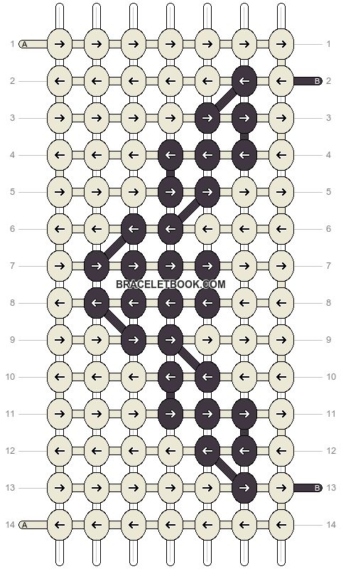 the diagram shows how many different kinds of beads are arranged in rows and on top of each other