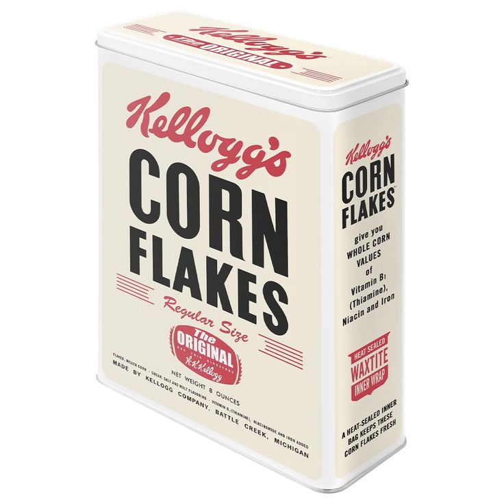 a box of corn flakes on a white background with the words hellog's corn flakes