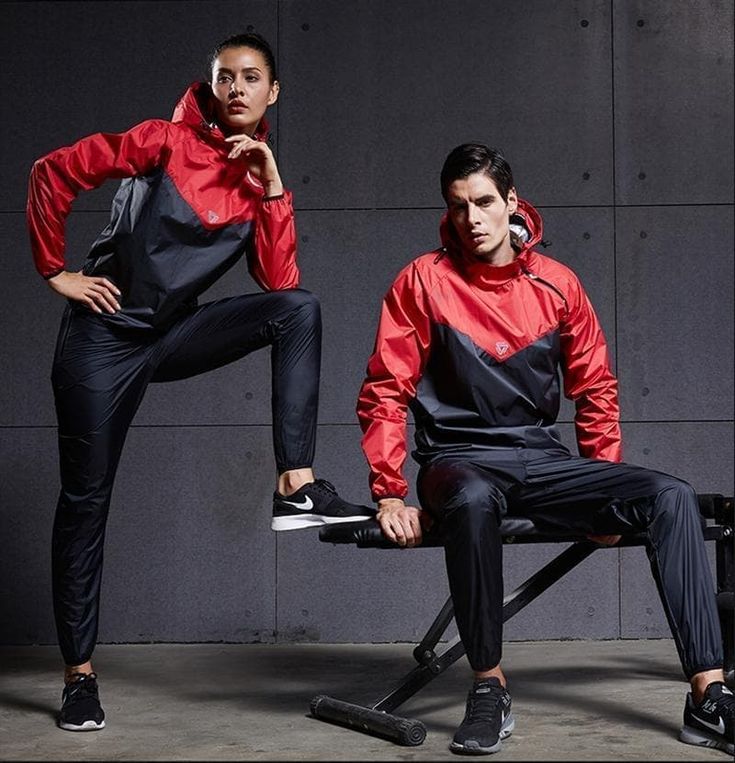 Fitness Sweat Sauna Suit is designed with hot silver radiation sweating technology, combined with lightweight fabric, that allows heat to be effectively reflected and with the same amount of exercise this sweatsuit accelerates sweating in a short time. FEATURES AND BENEFITS: Made with high-quality broadcloth polyester material Waterproof, sweat proof and windproof Reflecting and retaining body heat Close cuff design more effective to lock the heat. Hooded and reflective design Water proof zipper Mens Gym Clothing, Sweat Clothes, Mens Gym, Gym Outfit Men, Sauna Suit, Hoodies Pullover, Gym Clothing, Suit Pant, Jogging Suit