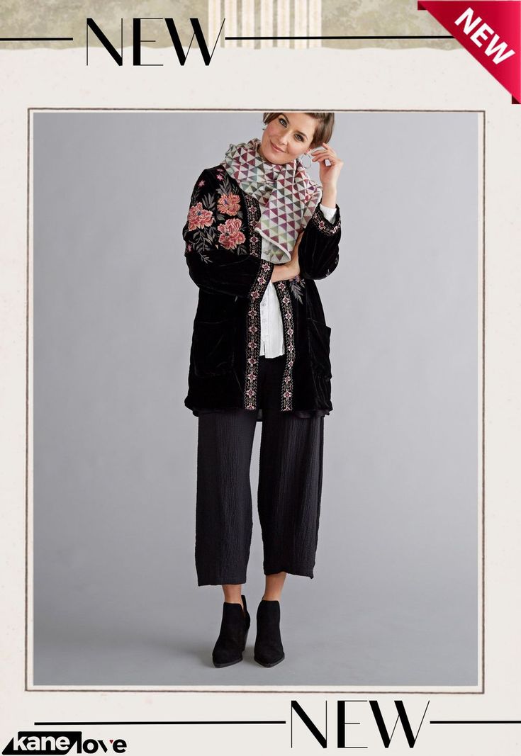 Some Velvet Morning Embroidered Jacket Winter Outerwear With Floral Embroidery And Long Sleeves, Fall Multicolor Embroidered Outerwear, Fall Outerwear With Multicolor Geometric Embroidery, Casual Fall Outerwear With Geometric Embroidery, Fall Multicolor Geometric Embroidered Outerwear, Casual Fall Outerwear With Embroidered Cuffs, Casual Outerwear With Embroidered Cuffs For Fall, Black Outerwear With Embroidered Cuffs And Long Sleeves, Black Long Sleeve Outerwear With Embroidered Cuffs