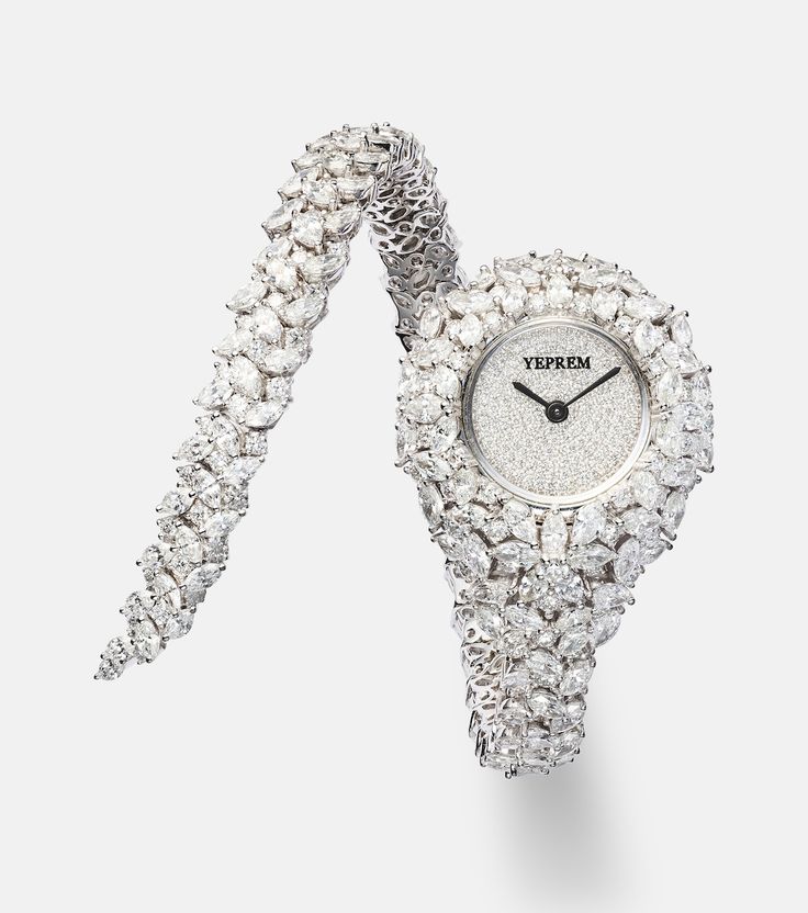 Y-Momento 18kt white gold watches with diamonds in silver - Yeprem | Mytheresa White Gold Drop Earrings, Diamond Watches Women, Gold Diamond Watches, F1 Driver, Diamond Watches, Gold Watches, Watches Women, Expensive Jewelry, Fine Jewelry Bracelets