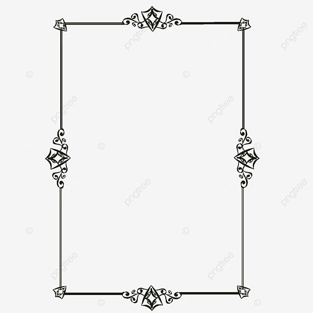 a black and white drawing of an ornate frame