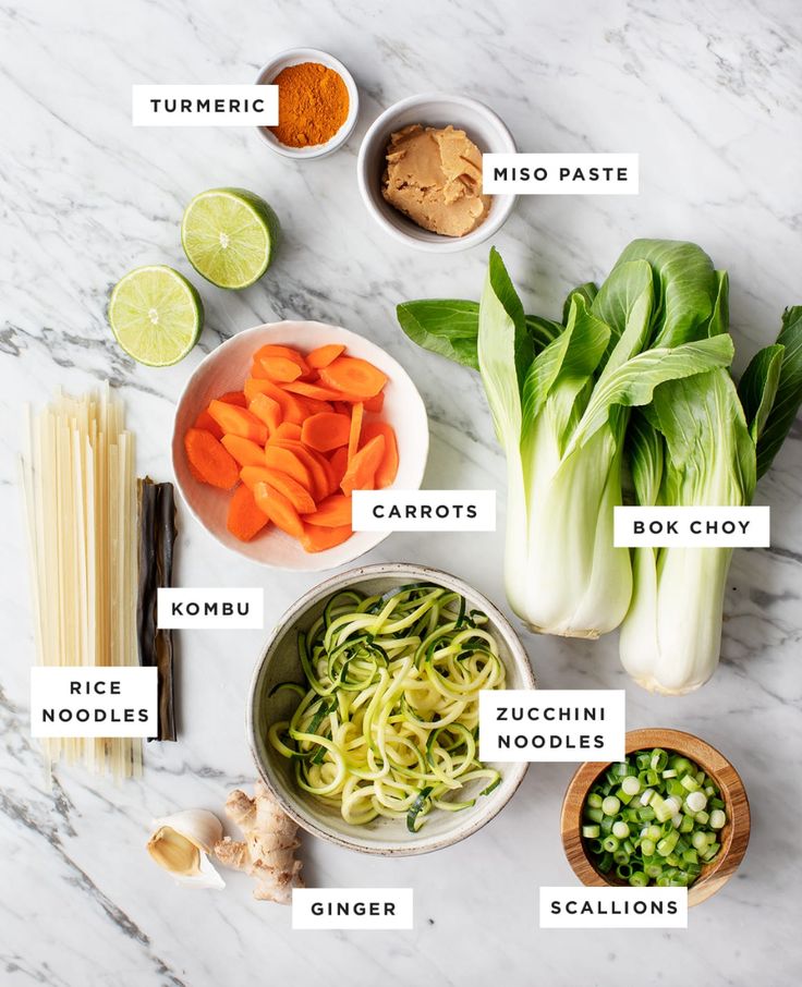 Golden Turmeric Noodle Miso Soup Noodle Miso Soup, Zucchini And Rice, Chinese Fondue, Noodles Healthy, Miso Soup Recipe, Ginger Miso, Asian Noodle, Miso Soup, Tapenade