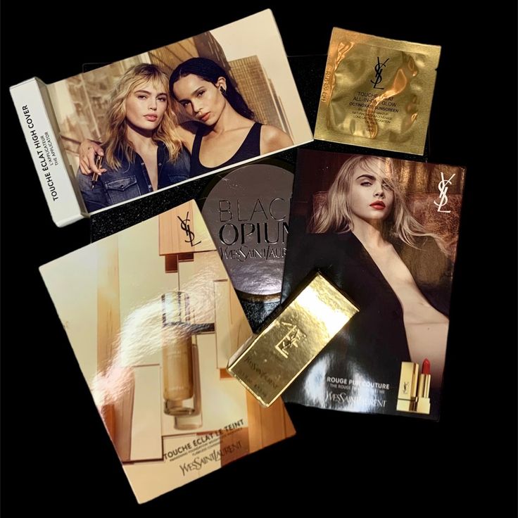 Ysl 8 Piece Bundle Includes 5 Samples - With 2 Brushes & A Large Ysl Black Opium Perfume Gift Box Going To Include A Single Perfume Box Too (Not Pictured) Makeup Ysl, Yves Saint Laurent Lipstick, Ysl Rouge Volupte Shine, Dior Lipgloss, Saint Laurent Makeup, Ysl Lipstick, Ysl Makeup, Yves Saint Laurent Makeup, Yves Saint Laurent Couture