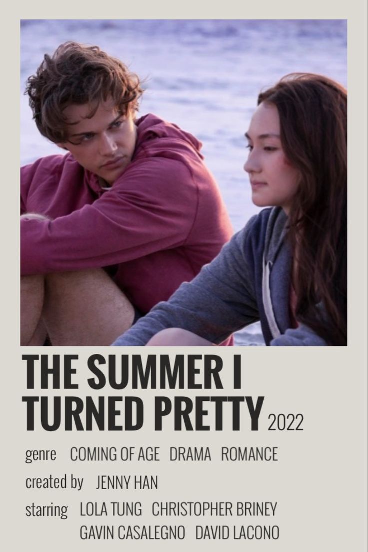 the summer i turned pretty poster with two people sitting next to each other and looking at each other