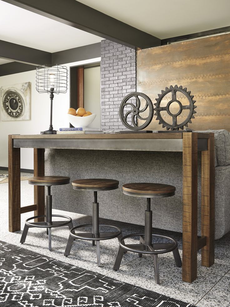 Torjin Gray-Brown Counter Height Set - Luna Furniture Home Bar Table, High Top Tables, Pub Set, Bar Table Sets, Pub Table Sets, Counter Height Dining Table, Height Table, Counter Table, Counter Height Table