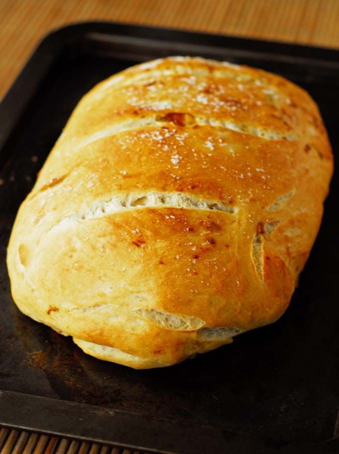 a loaf of bread sitting on top of a pan