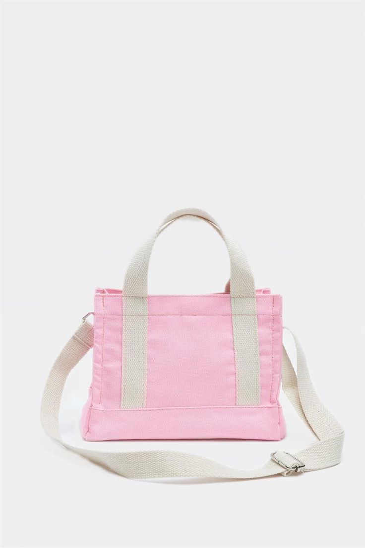 Pink Women Canvas Mini Tote Bag bag LUNARITY GARAGE Pink Rectangular Satchel For School, Chic Pink Satchel For School, Chic Pink School Satchel, Pink Tote Satchel For School, Pink Crossbody Satchel For Daily Use, Cute Pink Travel Satchel, Pink Top Handle Satchel With Large Capacity, Pink Rectangular Satchel With Adjustable Strap, Cute Pink Shoulder Bag Satchel