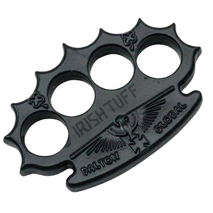 a black bottle opener with four holes in it