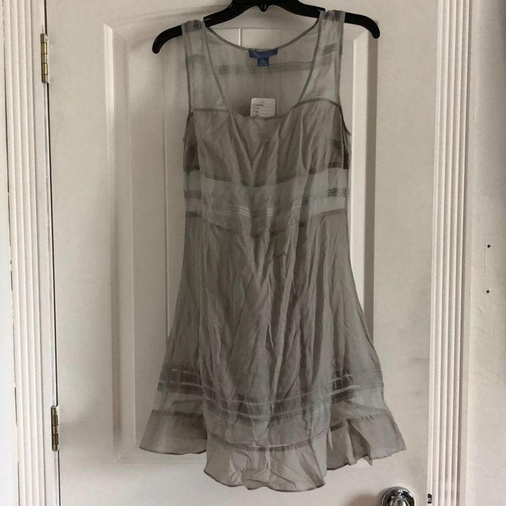 Anthropologie Beach Cover-Up Dress. Designer Name Frlewette See Photos. One In Size Small One In Size Extra Small Color Gray Please Note That The Extra Small Has A Stain I Am Sure It Can Come Out Once You Wash It. Not Sure If This Is Due To The Hanger Or Not. Casual Sheer Dress For Spring, Sheer Mini Dress For Summer Garden Party, Spring Evening Sleeveless Sundress, Sheer Sleeveless Elegant Dress For Spring, Spring Evening Sundress, Sheer Mini Dress For Beach In Spring, Sheer Sleeveless Mini Dress For Beach Season, Sheer Mini Dress For Spring Beach Occasion, Casual Sheer Sleeveless Dress