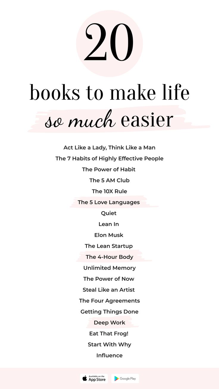 the cover of 20 books to make life so much easier, with text overlaying it