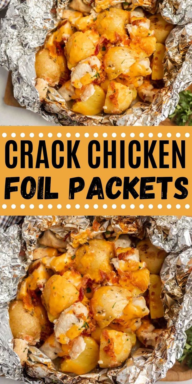 Camping Recipes Dinner, Hobo Dinner Recipes, Tin Foil Dinners, Chicken Foil Packets, Foil Pack Dinners, Foil Packet Dinners, Foil Pack Meals, Foil Dinners, Foil Packet Meals