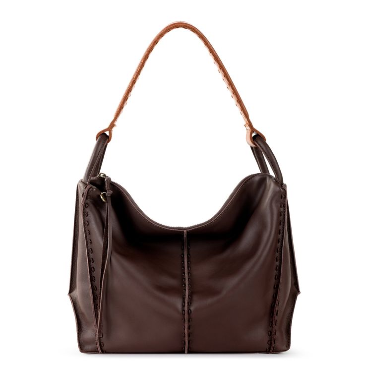 The Sak Los Feliz Hobo - |Eco Lined - Mahogany| The Sak, Curator Style, Hobo Bag, Rebecca Minkoff Hobo, Hand Stitched, You Bag, Shoulder Bag Women, Sales Gifts, Soft Leather