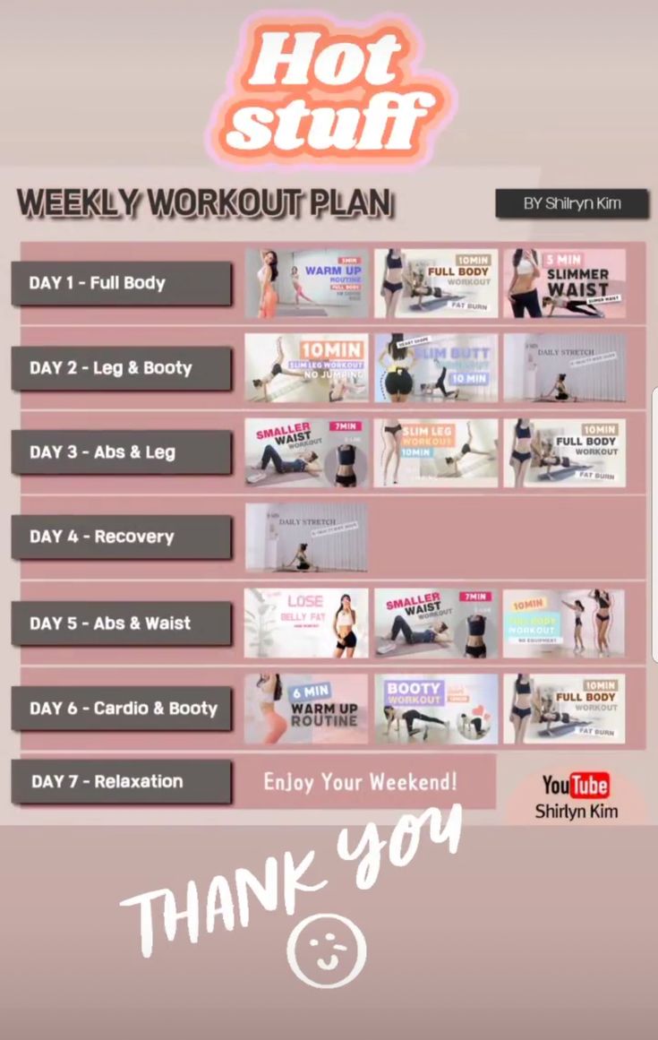 the hot stuff workout plan is shown in pink and black, with an image of a woman