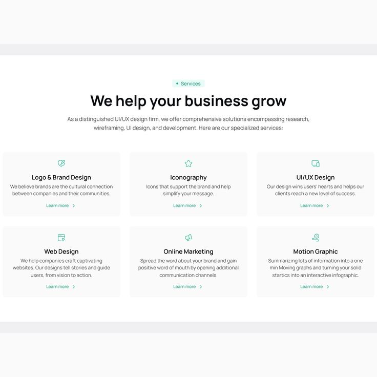 the website for business growth, which is designed to look like it has many different types of