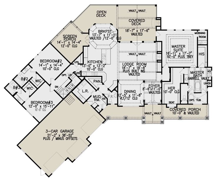 the first floor plan for this luxury home