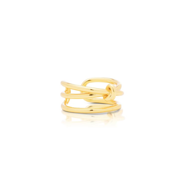 KNOT your average ring party! Slip this little beauty on your finger and be the envy of the ring game with a stylish look that stands out. 14kt gold-plated adjustable ring Adjustable Yellow Gold Plated Midi Rings, Adjustable Yellow Gold-plated Midi Rings, Adjustable Gold Plated Midi Rings With Ring Detail, Adjustable Gold Plated Modern Midi Rings, Adjustable Modern Gold Plated Midi Rings, Chic Gold-plated Gold Rings, Chic Gold Plated Rings For Gift, Chic Gold-plated Rings For Gifts, Trendy Adjustable 14k Gold Ring