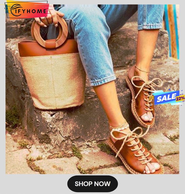 Women Casual Summer Lace Up Slide Sandals Closed Toe Lace-up Sandals For Beach Vacation, Summer Lace-up Open Toe Sandals For Beach Season, Brown Casual Sandals For Beach Season, Casual Brown Sandals For Beach Season, Summer Vacation Wedge Sandals With Adjustable Strap, Casual Ankle Strap Lace-up Sandals For Beach Season, Brown Summer Sandals For Beach Season, Casual Summer Wedge Sandals With Adjustable Strap, Summer Closed Toe Wedge Sandals With Adjustable Strap