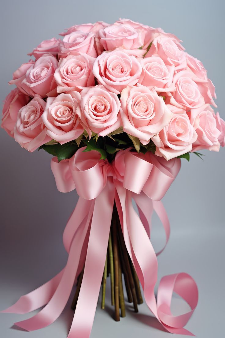 Bouquet of roses Beautiful Love Flowers, Birthday Flowers Bouquet, Pink Flower Bouquet, Luxury Flower Bouquets, Rose Flower Pictures, Pink Rose Bouquet, Bouquet Of Roses, Flower Arrangements Simple, Flowers Bouquet Gift