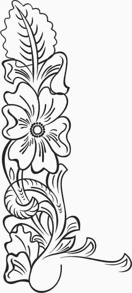 a black and white drawing of a flower