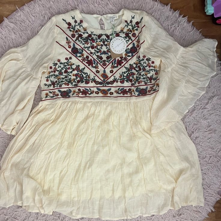 Cute Dress/Tunic Embroidered Beige Fall Dresses, Fall Floral Embroidery Long Sleeve Tunic, Fall Embroidered Beige Dress, Summer Tunic With Embroidered Sleeves, Red Short Sleeve Tunic For Spring, Bohemian Floral Embroidered Tunic For Fall, Bohemian Floral Embroidery Tunic For Fall, Folk Tunic Dress For Spring, Folk Style Tunic Dress For Fall