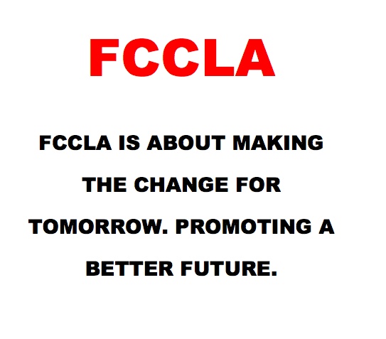 a red and black sign that says focla is about making the change for tomorrow promoting a better future