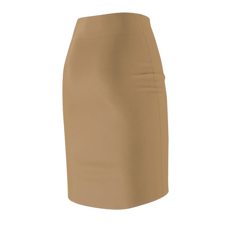 Women's Pencil Skirt. This pencil skirt is made of 88% polyester and 12% spandex. This blend gives the garment a four-way stretch which allows the fabric to stretch both width- and length-wise. The garment has a slight tapering along the outer thigh. Pair this skirt with your favorite accessories for a look that is both stylish and trendy. Look good and feel great. This skirt is a perfect addition to any wardrobe collection or to give as a gift. .: Material: 88% polyester, 12% spandex.: Elastic Chic Fitted Beige Mini Skirt, Fitted Brown Pencil Skirt Casual Style, Casual Fitted Brown Pencil Skirt, Knee-length Mini Skirt For Office, Summer Office Pencil Skirt In Solid Color, Summer Fitted Beige Pencil Skirt, Spring Beige Stretch Pencil Skirt, Summer Office Pencil Skirt Fitted, Summer Office Pencil Skirt