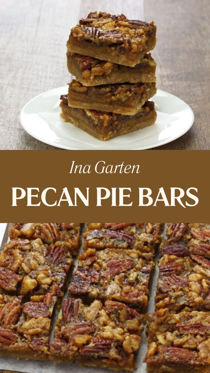 Ina Garten Pecan Pie Bars Ina Garten Pecan Bars, Ina Garden Pecan Pie Bars, Ina Garten Pecan Squares, Southern Living Pecan Pie Bars, Brown Butter Pecan Pie Bars, Ina Garten Pecan Pie Bars, Gf Pecan Pie Bars, Pecan Pie Bar Recipe, Ina Garten Pecan Pie