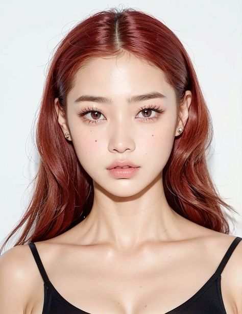 Face Reference Female Asian, Random People Faces To Draw, Soft Makeup Look Asian, Skin Color Claims For Dr, Korean Makeup Inspiration, Korean Spring Makeup, Polished Hairstyles Classy, Asian Button Nose, Red Makeup Asian