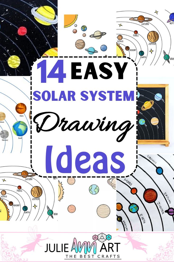 Easy Solar System Drawing, Solar System Drawing, Planets Drawing, Solar System Canvas, Solar System Projects For Kids, Solar Planet, Galaxy Drawings, Solar System For Kids, Mars And Earth