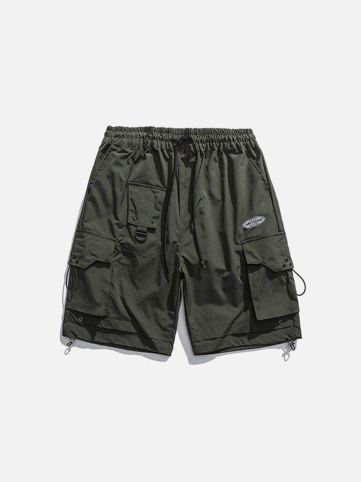 Punk Big Pockets Cargo Shorts - Anagoc Short Pants Men, American Streetwear, Short Cargo, Streetwear Shorts, Fits Clothes, Big Pockets, Cargo Shorts Men, Clothing Details, Shorts Men