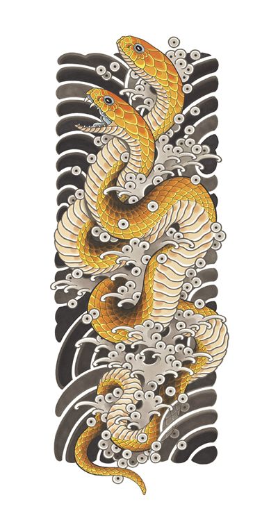 DSCW - Snakes Colab Yakuza Style Tattoo, Drawing Tattoo Ideas, Japanese Snake Tattoo, Sacred Tattoo, Serpent Tattoo, Kunst Tattoos, Snake Tattoo Design, Japanese Drawings, Irezumi Tattoos