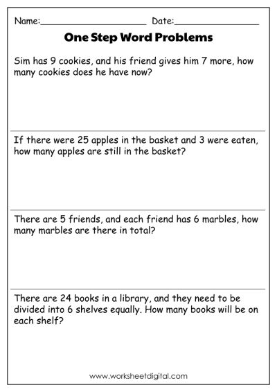 worksheet for reading the word problem