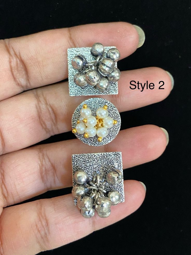 Oxidized adjustable finger rings Kundan Earrings, Finger Rings, Cz Earrings, Fancy Sarees, Antique Earrings, American Diamond, Pendant Set, Designer Earrings, Fashion Rings