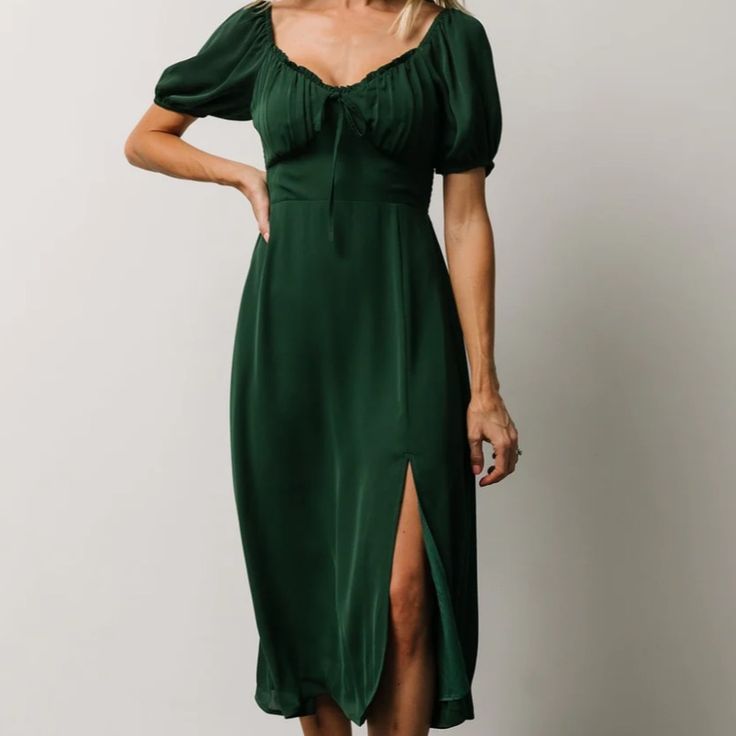 Reposhing This Item I Purchased From @Mamakkcloset. Sadly This Was Too Small For Me! Questions? Leave A Comment Below! Baltic Born Eucalyptus Dress, Forest Green Dresses, Midi Dress Green, Fall Wedding Guest, Emerald Green Dresses, Baltic Born, Fall Wedding Guest Dress, Guest Attire, Wedding Attire Guest