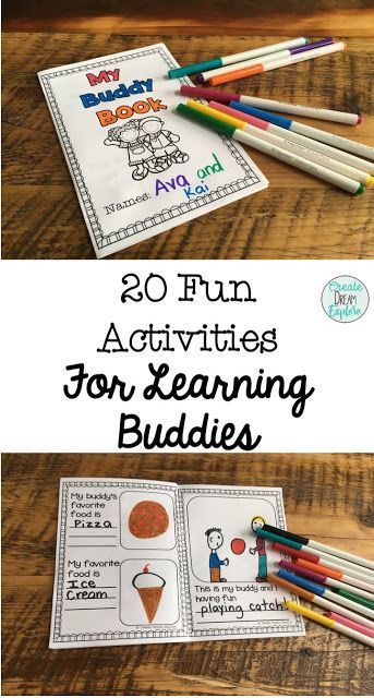 two pictures with the words fun activities for learning buddies