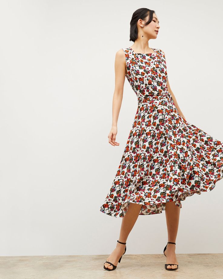 DiemMy Dress - Washable Silk :: Garden Print – M.M.LaFleur Sleeveless Belted Dress For Garden Party, Chic Belted Midi Dress With Asymmetrical Hem, Chic Midi Dress With Belted Asymmetrical Hem, Spring Midi Dress With Asymmetrical Hem And Belt, Spring Viscose Belted Dress, Spring Belted Dress With Asymmetrical Hem, Spring Garden Party Dress With High-low Hem, Asymmetrical Hem Maxi Dress For Garden Party, Fitted Maxi Dress With Asymmetrical Hem For Garden Party