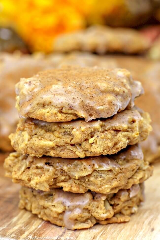 three cookies stacked on top of each other