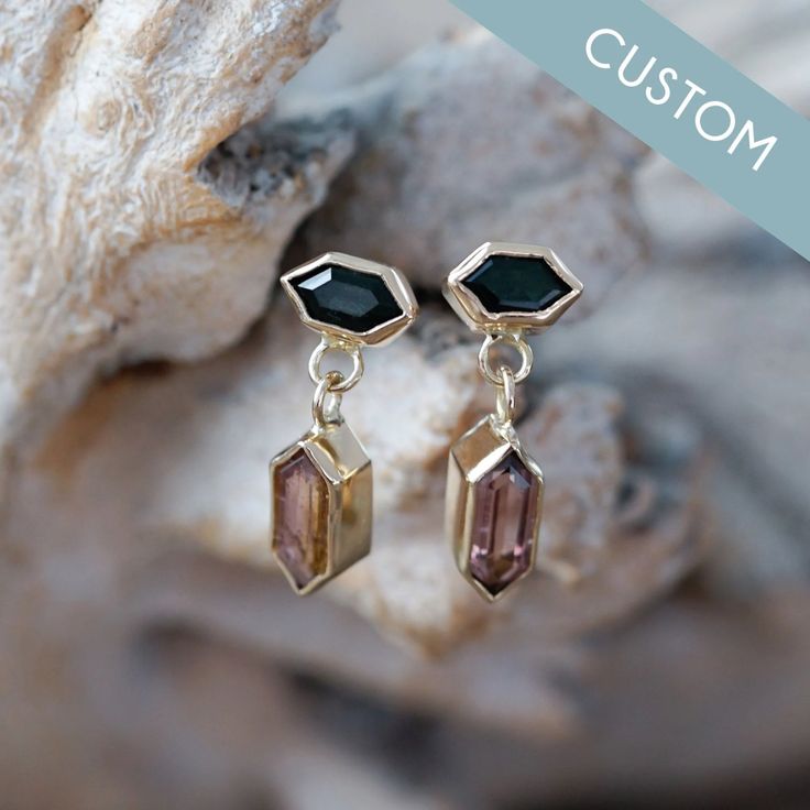 Custom Birthstone Dangling Earrings In Gold - Gardens of the Sun | Ethical Jewelry Keshi Pearl Necklace, Hematite Ring, Indigenous Women, Hematite Necklace, Aquamarine Necklace, Birthstone Earrings, Blue Topaz Earrings, Gemstone Stud Earrings, Garnet Earrings