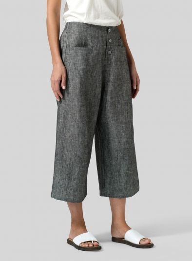 Linen Wide Leg Crop Pants Design Pants, Wide Leg Crop Pants, Wide Leg Cropped Pants, Crop Pants, Cropped Pants, Wide Leg, Pants, Design, Trousers