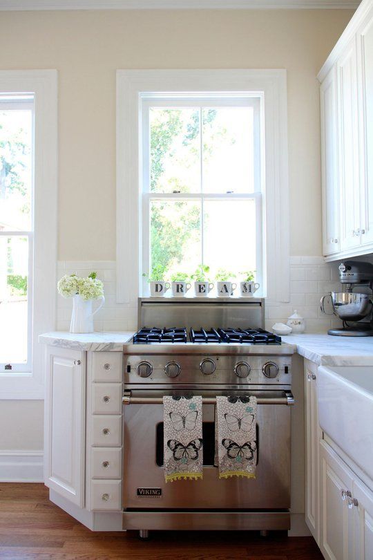 the kitchen is clean and ready to be used as a place for cooking or baking