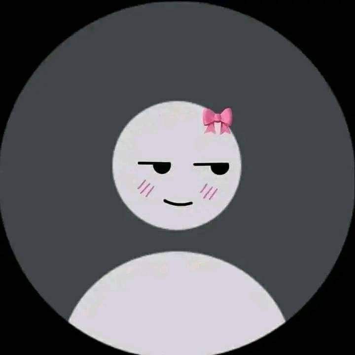 a cartoon character with a pink bow on her head in a dark room, looking at the viewer