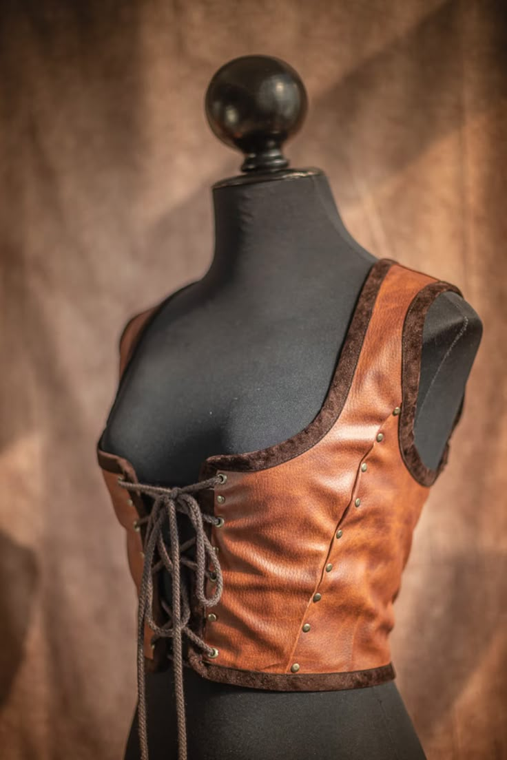 Steampunk Bodice Fake Leather Renaissance Corset Vest Dark - Etsy Vest Dark Academia, Diy Leather Belt, Leather Bodice, Steampunk Vest, Style Corset, Medieval Clothes, Pirate Outfit, Fair Outfits, Diy Clothes Refashion