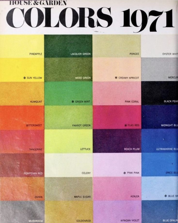 an old magazine with colors in it and the title's page is shown below