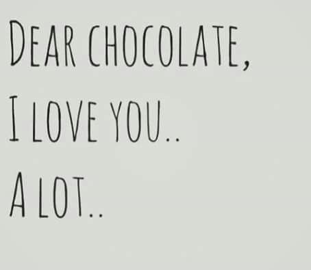 a black and white photo with the words dear chocolate, i love you alot