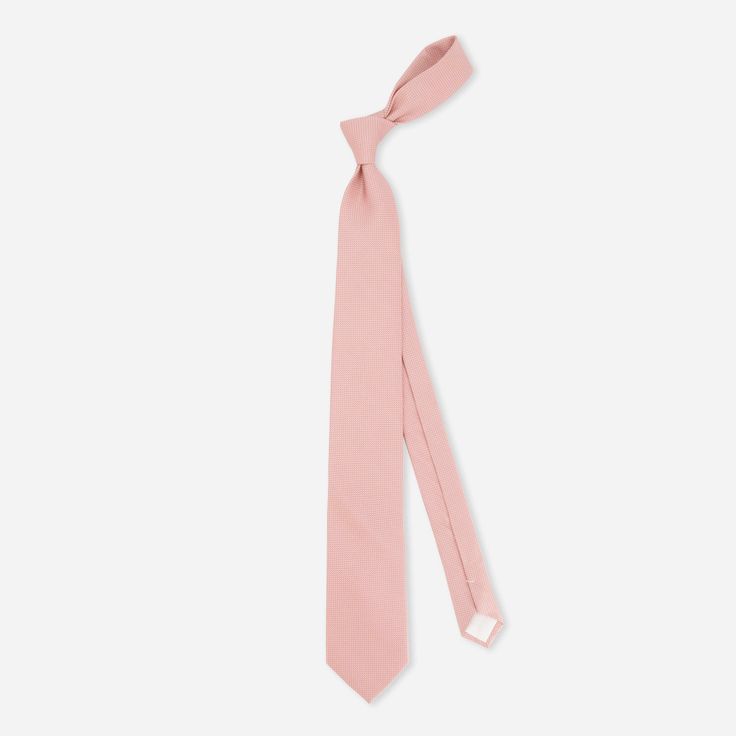 Add the Union Solid Blush Pink Tie to your wardrobe today. | Men's Tie Bar: Union Solid Tie - Skinny, In Blush Pink, Silk Classic Pink Suit And Tie Accessories For Summer, Classic Pink Tie Accessories For Summer, Blush Pink Tie, Men's Tie, Pink Tie, Pink Ties, Tie Bar, The Union, Pink Silk