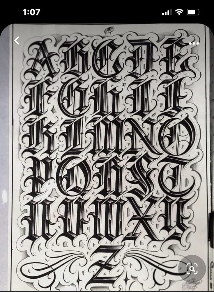 some type of lettering that is on display